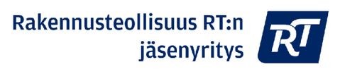 Rakennusteollisuus RT:n jäsenyritys -logo